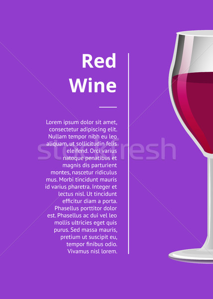 Wino czerwone reklama plakat widoku Zdjęcia stock © robuart