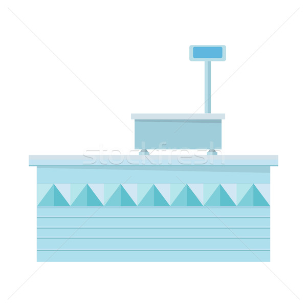 Supermarket Store Counter Desk. Shop Equipment. Stock photo © robuart