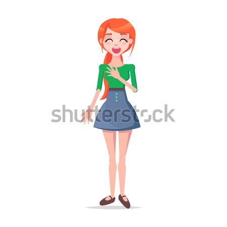 Angry Screaming Woman with Wide Open Mouth Vector Stock photo © robuart