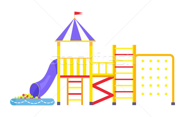 Image of Big Bright Playground on White Background Stock photo © robuart