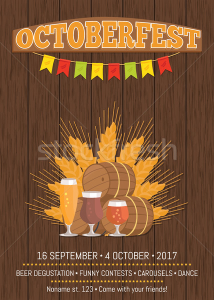 Octoberfest Oktoberfest Promotional Poster Vector Stock photo © robuart