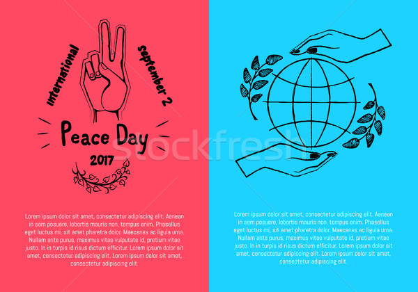 International Peace Day Poster Vector Illustration Stock photo © robuart