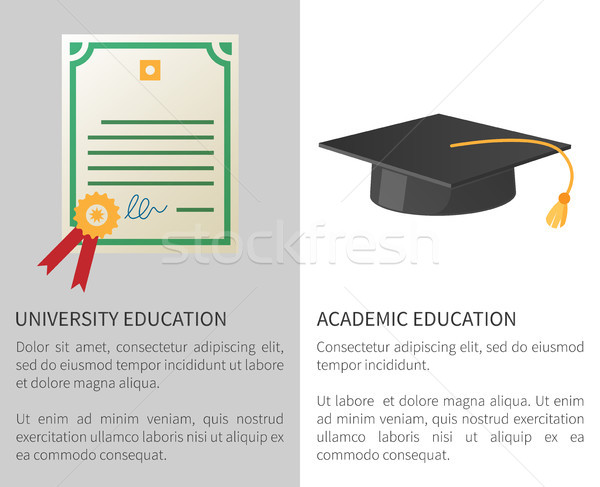University Academic Education Poster with Licence Stock photo © robuart