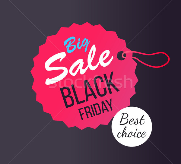Big Sale Black Friday Round Hanging Tag Stamp Icon Stock photo © robuart