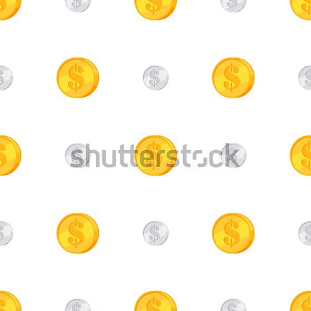Golden and Silver Coins with Dollar Sign Isolated Stock photo © robuart