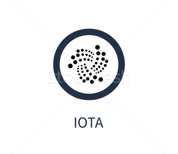 Iota Cryptocurrency Icon Title Vector Illustration Stock photo © robuart