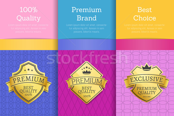 100 Quality Premium Brand Quality Best Labels Stock photo © robuart
