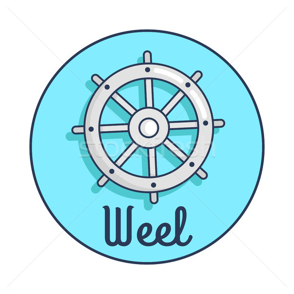 Banner with Inscription Depicting Ship s Wheel Stock photo © robuart