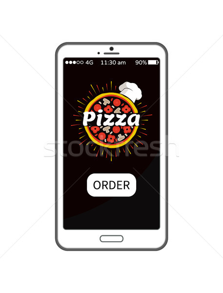 Pizza fine applicazione moderno banner Foto d'archivio © robuart