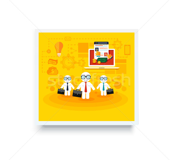 Businessmen with cases go on a meeting Stock photo © robuart