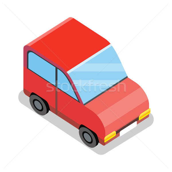 Isometric Red Car Icon Stock photo © robuart