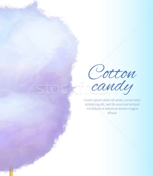 Cotton Candy Banner with Sweet Floss Spun Sugar Stock photo © robuart