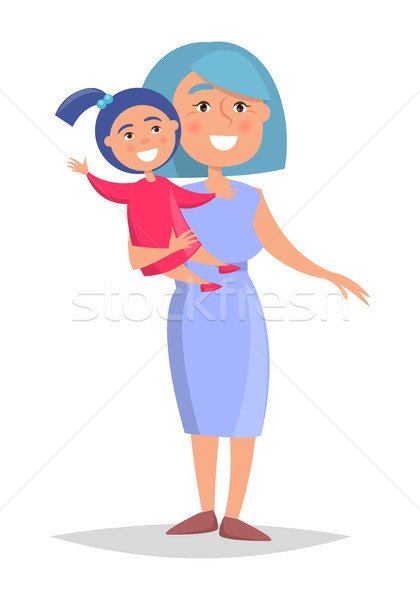 Middle-Aged Woman with Granddaughter in Hands Stock photo © robuart