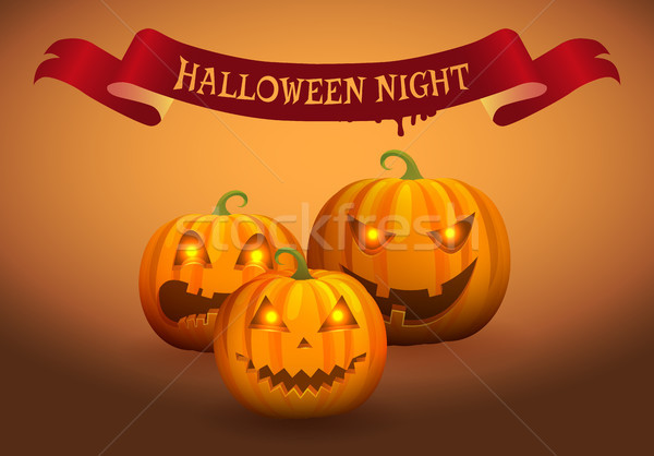 Halloween Nacht geschrieben drei Stock foto © robuart