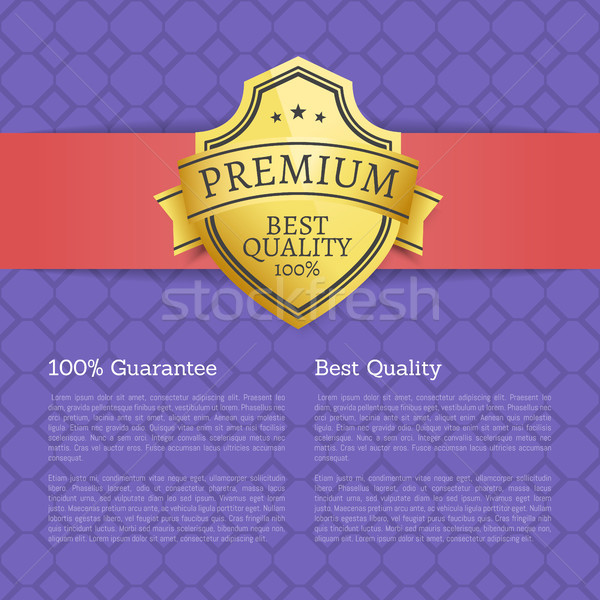 Premium Best Quality 100 Guarantee Golden Label Stock photo © robuart