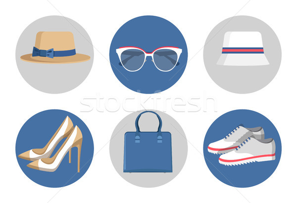 Summer Mode Accessories Set Vector Illustration Stock photo © robuart