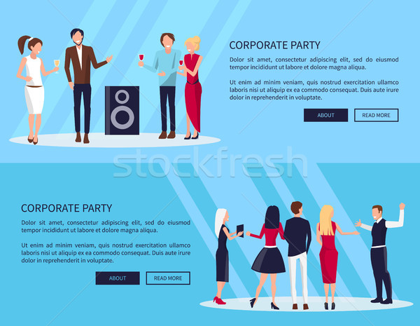 Corporate Party Web Page Vector Illustration Stock photo © robuart