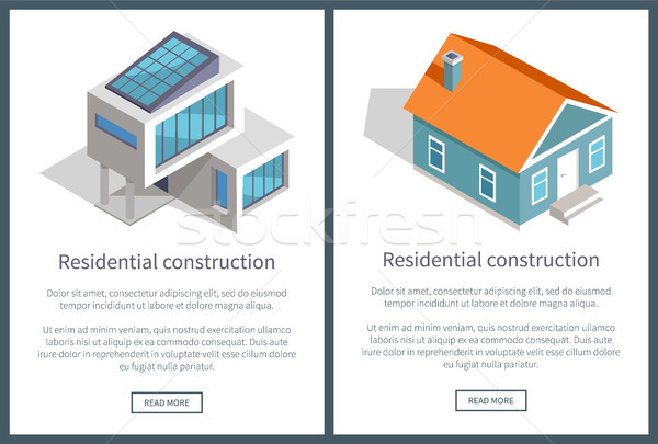 Residential Construction Text Vector Illustration Stock photo © robuart