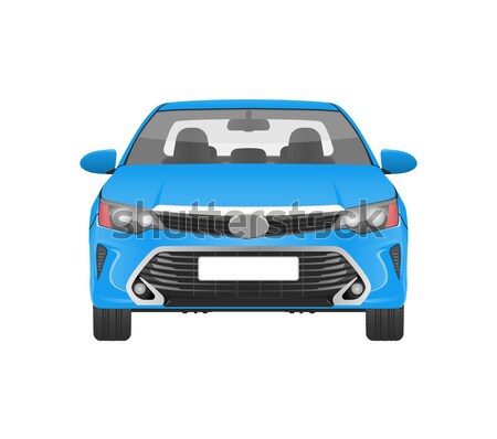 Modern Practical Car in Blue Corpus Front View Stock photo © robuart