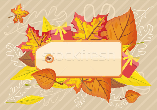 Tag Label Template for Autumn Sale Stock photo © robuart