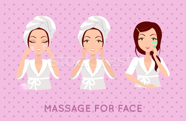 Massage For Face Set Stock photo © robuart