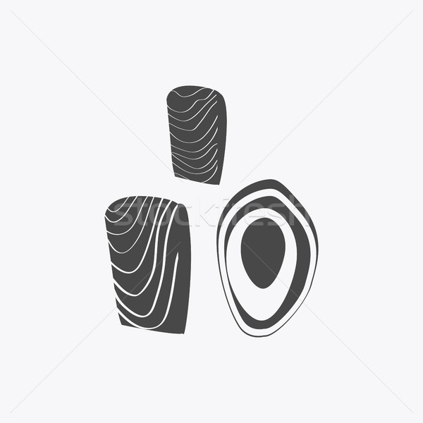 Salmon Steak Vector Flat Design Illustration Stock photo © robuart