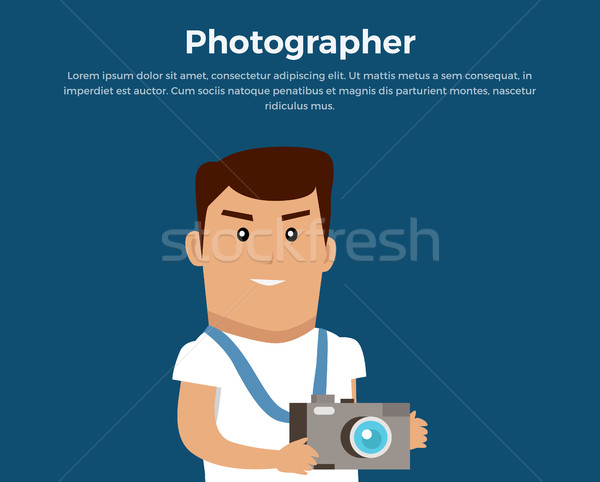 Fotograaf banner illustratie vector ontwerp beroep Stockfoto © robuart