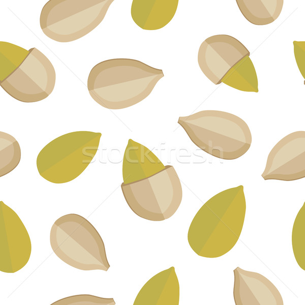 Pumpkin Seeds Seamless Pattern Vector in Flat Design. Stock photo © robuart