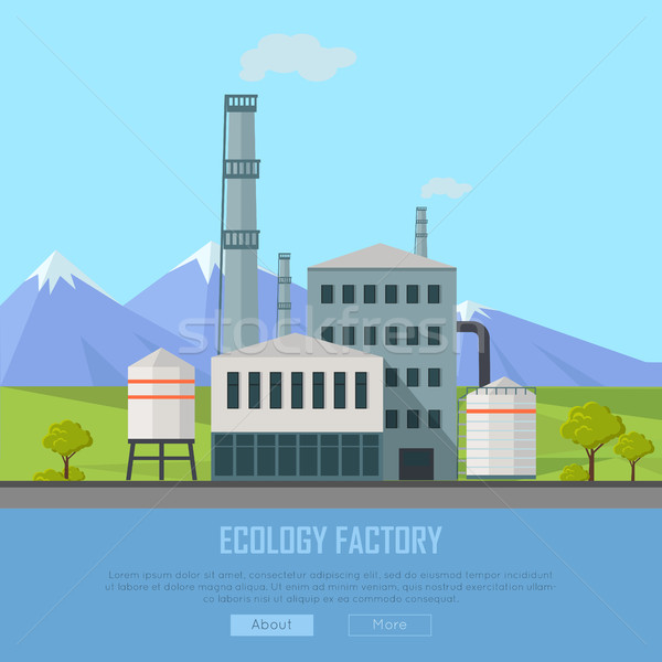 Stock photo: Ecology Factory Banner