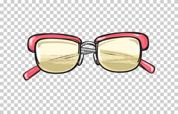 Fashionable Glasses with Coral Frame Illustration Stock photo © robuart