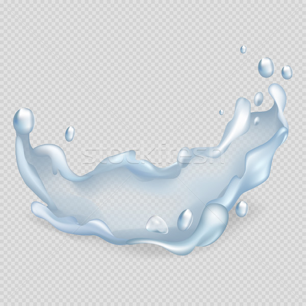 Splash of Liquid with Droplets on Transparent Stock photo © robuart