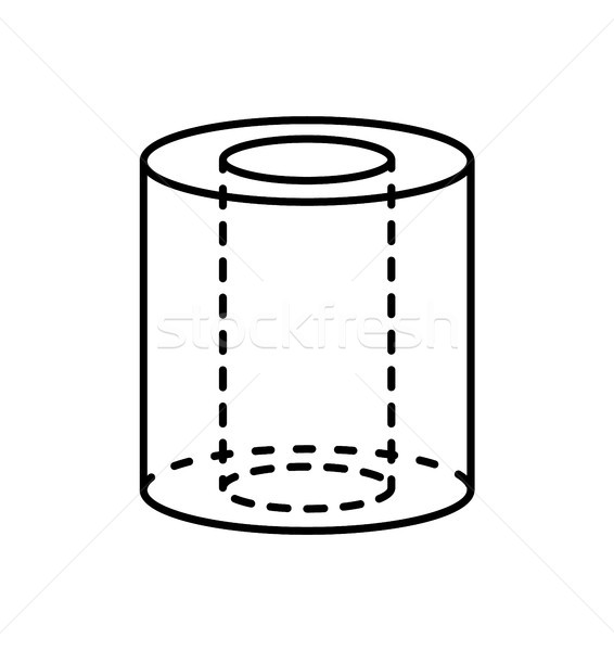 Black Cylinder Geometric Figure that Casts Shade Stock photo © robuart