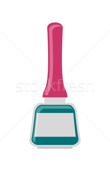 Lac de unghii sticlă poster sticlă perie etichetă Imagine de stoc © robuart
