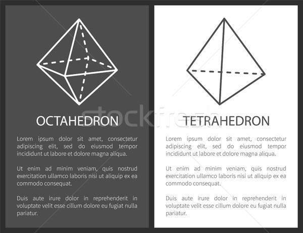 Octahedron and Tetrahedron Geometric Shapes Figure Stock photo © robuart
