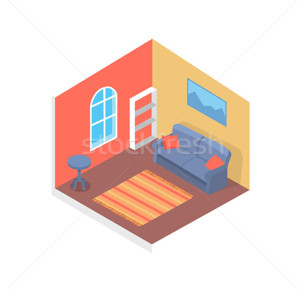 Home Design, Cute Interior, Cozy Room, Color Card Stock photo © robuart