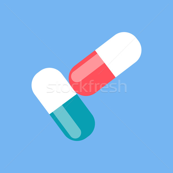 Foto stock: Colorido · pílulas · projeto · ícone · pílula · cápsula