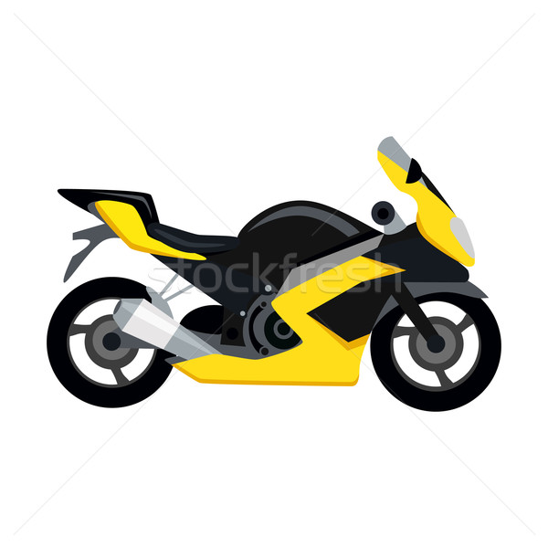 Cool Motorcycle Isolated on White Background Stock photo © robuart