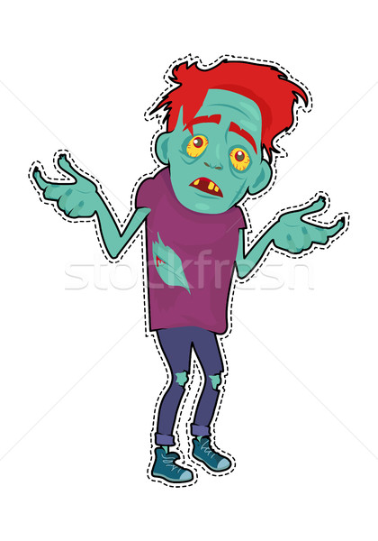 Zombie Character Sticker. Fictional Being Stock photo © robuart