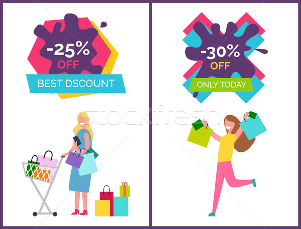 -25 Off Best Discounts Today Vector Illustration Stock photo © robuart