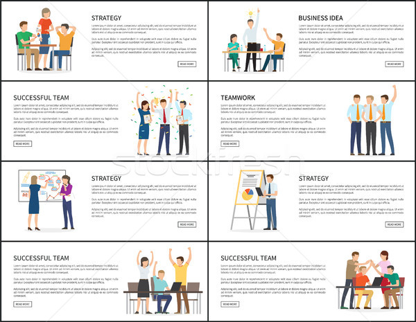 Business Idea Strategy Successful Teamwork Banners Stock photo © robuart