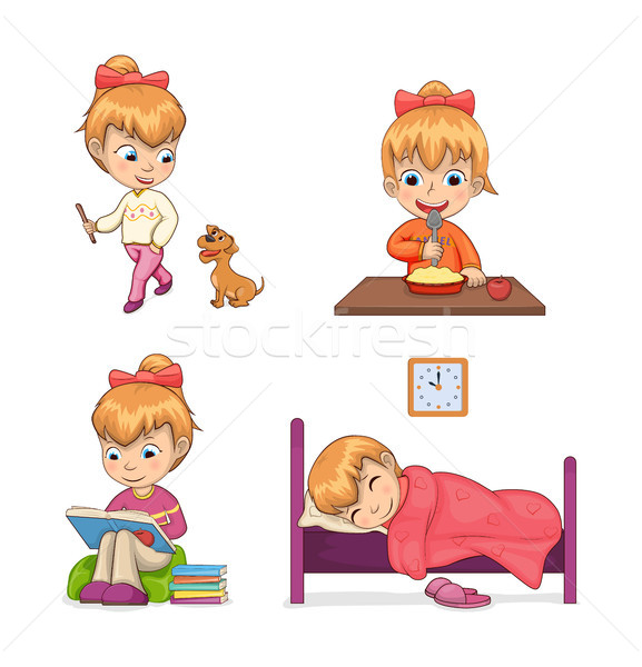 Child Collection of Activities Vector Illustration Stock photo © robuart