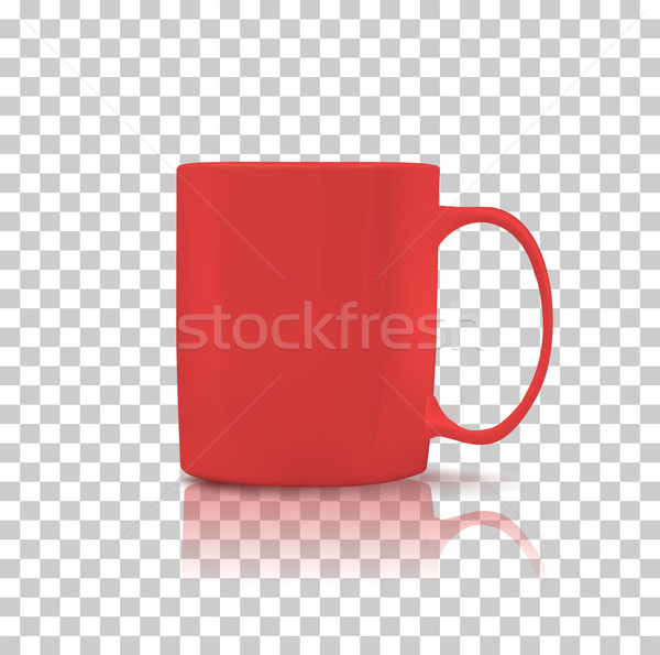 Set ceaşcă cană roşu culoare obiect Imagine de stoc © robuart