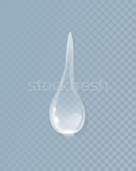 Water Liquid Drop Isolated on Transparent Stock photo © robuart