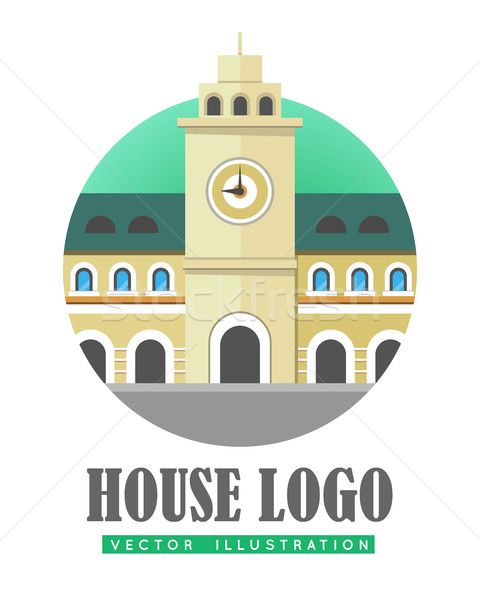 House Logo Vector Illustration Web Button Icon Stock photo © robuart