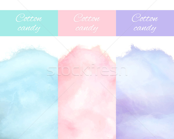 Cherry Bilberry and Blueberry Cotton Candy Vector Stock photo © robuart