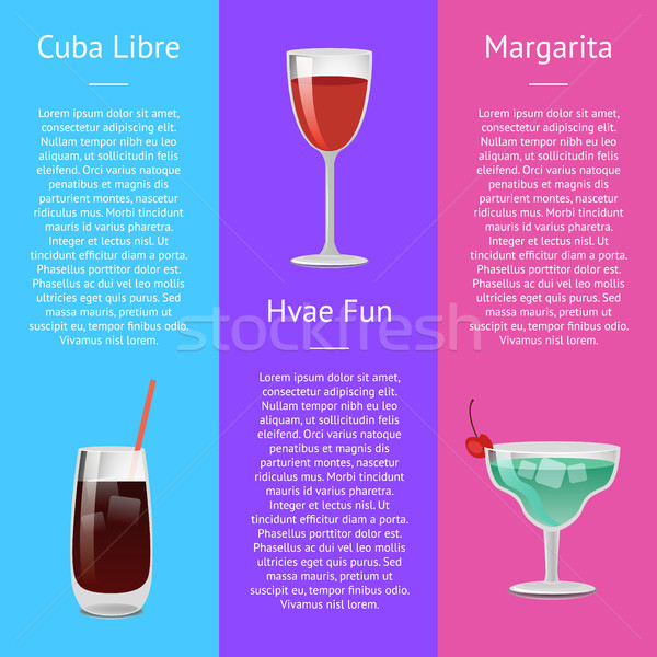 Cuba leuk alcohol dranken bril stro Stockfoto © robuart