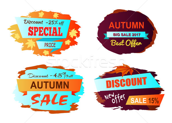 Autumn Big Sale Best Offer Vector Illustration Stock photo © robuart
