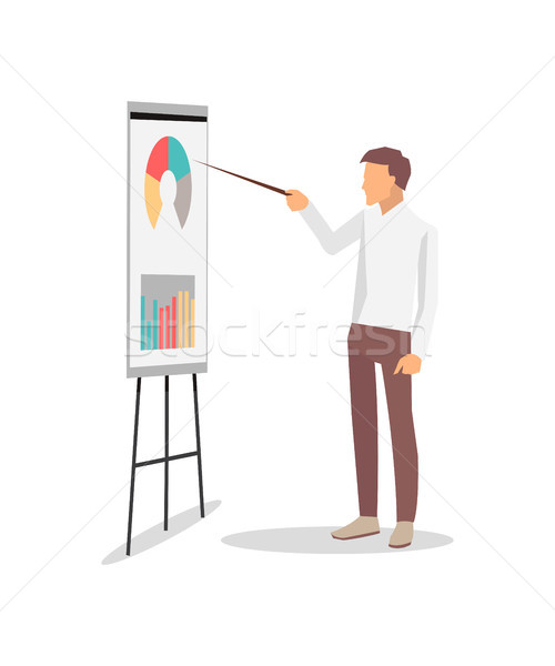 Businessman with Whiteboard Vector Illustration Stock photo © robuart