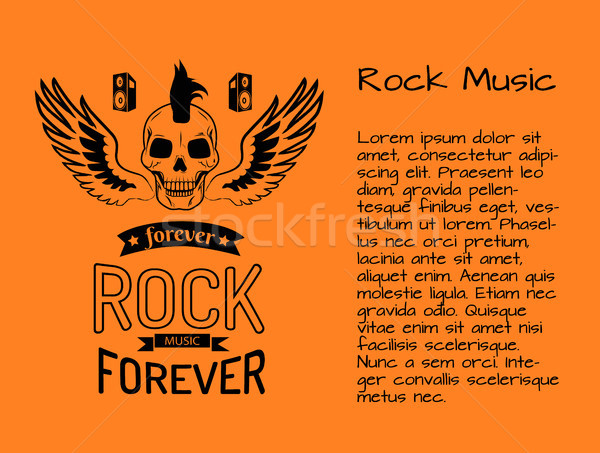 Rock Music Forever Poster Vector Illustration Stock photo © robuart