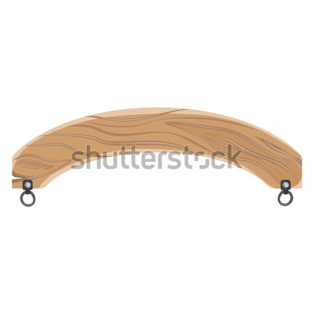 Wooden Sign Plank with Metal Clips Isolated White Stock photo © robuart